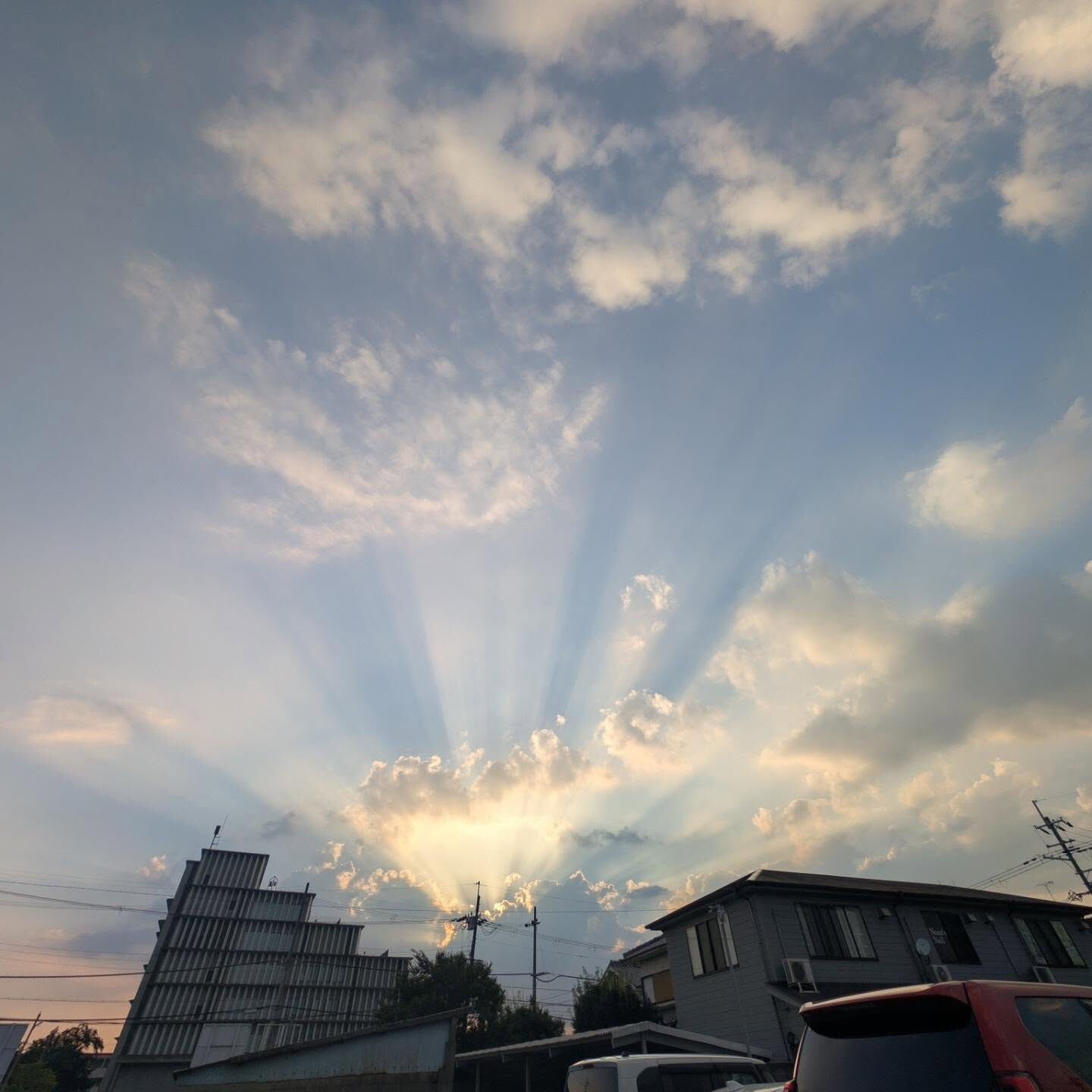 木津の夕空　